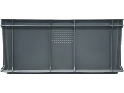 Ящик пластиковый сплошной, 400×300×180 мм, 16.6 л, серый [702.03.02]