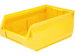 Ящик (лоток) пластиковый сплошной, 350x230x150 мм, 12.08 л, желтый [5003]