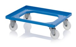 Тележка для ящиков с колёсами из полиамида RO 64 PAX BO, синего цвета