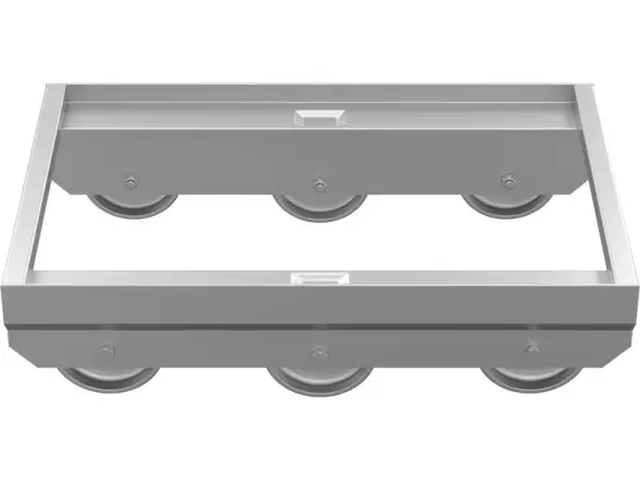 Тележка для ящиков из нержавеющей стали 600х400х166 мм