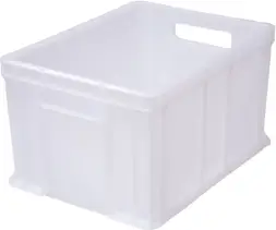 Ящик пластиковый сплошной, 400×300×230 мм, 21.6 л, синий [703.03.01]