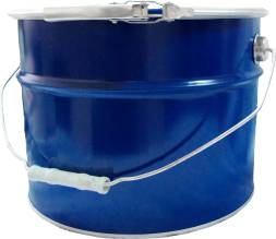 Ведро металлическое с покрытием, 10 л, крышка-обруч, синий [2114]