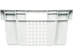 Ящик пластиковый морозостойкий перфорированный, 600x400x200 мм, 48 л, белый [102-1]