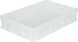 Ящик пластиковый сплошной, 600×400×120 мм, 22 л, серый [704.03.02]