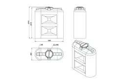 Емкость SL 2000л OIL белая