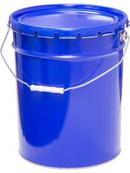 Ведро металлическое, ВМк 20с, 20 л, крышка-корона, синий [5037]