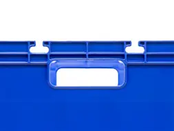 Ящик пластиковый сплошной, 600x400x340 мм, 60 л, синий [4-6434-1]