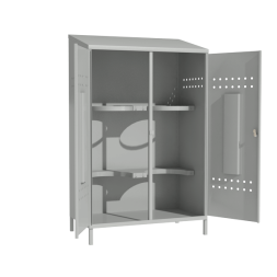 Шкаф для хранения 2 пропановых баллонов (металл 1,2 мм) [12939]