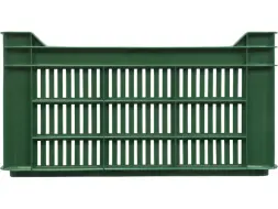 Ящик пластиковый перфорированный, 500x300x264 мм, 39,6 л, зеленый [112]