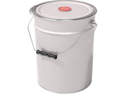 Ведро металлическое, ВМо 20б, 20 л, берикап 57 мм, белый [5049]