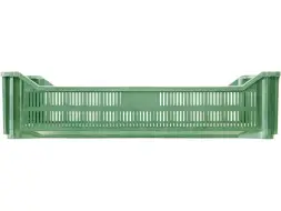 Ящик пластиковый перфорированный, 500x300x120 мм, 18 л, зеленый [121]