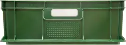 Ящик пластиковый сплошной, 600×400×140 мм, 27 л, зелёный [705.03.01 м]