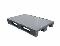 Паллет (поддон) пластиковый сплошной на 3-х полозьях, 1200х800х150 мм, серый [02.110F.91.PE]