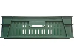 Ящик пластиковый сплошной, 740x465x145 мм, 39 л, зеленый [404-Т-1]