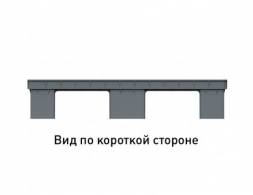 Паллет (поддон) пластиковый перфорированный на 3-х полозьях, 1210х810х160 мм, серый [02.106.91]
