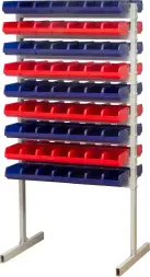 Ящик (лоток) пластиковый сплошной, 170x105x75 мм, 1.34 л, синий [5001]