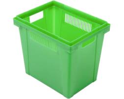 Ящик пластиковый с перфорированными стенками для цветов, 400х300х350 мм, оранжевый [400300350-01]