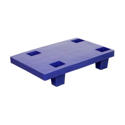 Паллет пластиковый LP64, 600x400x135 мм, PP, сплошной, синий, на 4-х ножках