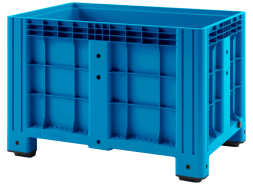 Пластиковый контейнер iBox сплошной на ножках, 1200x800 см, цвет: синий