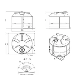Кассета 5м3 TRF (ПОЛНЫЙ слив) для КАС/ЖКУ